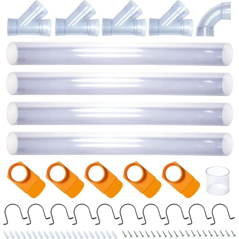 4 Inch Dust Collection Fittings Network with Dust Hose Splice, Blast Gates, Pipes, 90-Degree Elbow Connector