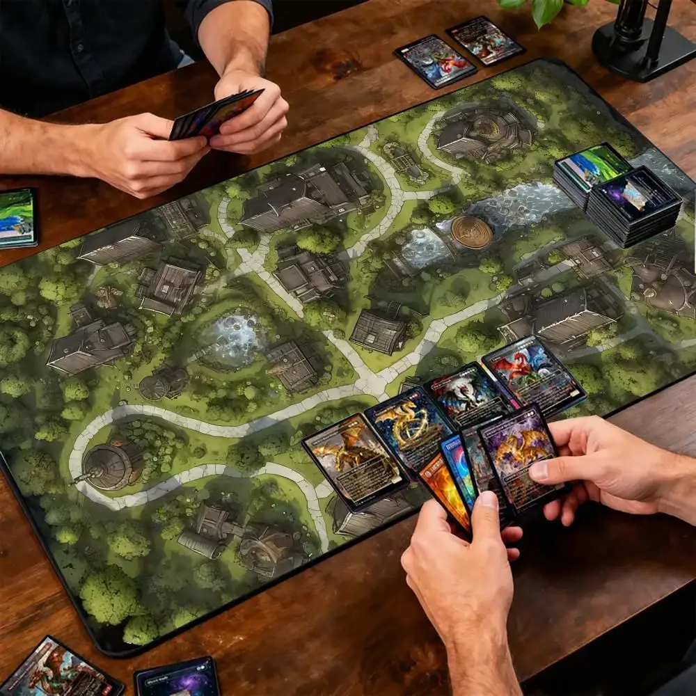 Gaming-Mauspad, Büro-Mauspad mit Handgelenkstütze, Gaming-Schreibtischunterlage für MTG TCG, rutschfeste Schreibtischunterlage, Gaming-Mauspads, Spielmatte