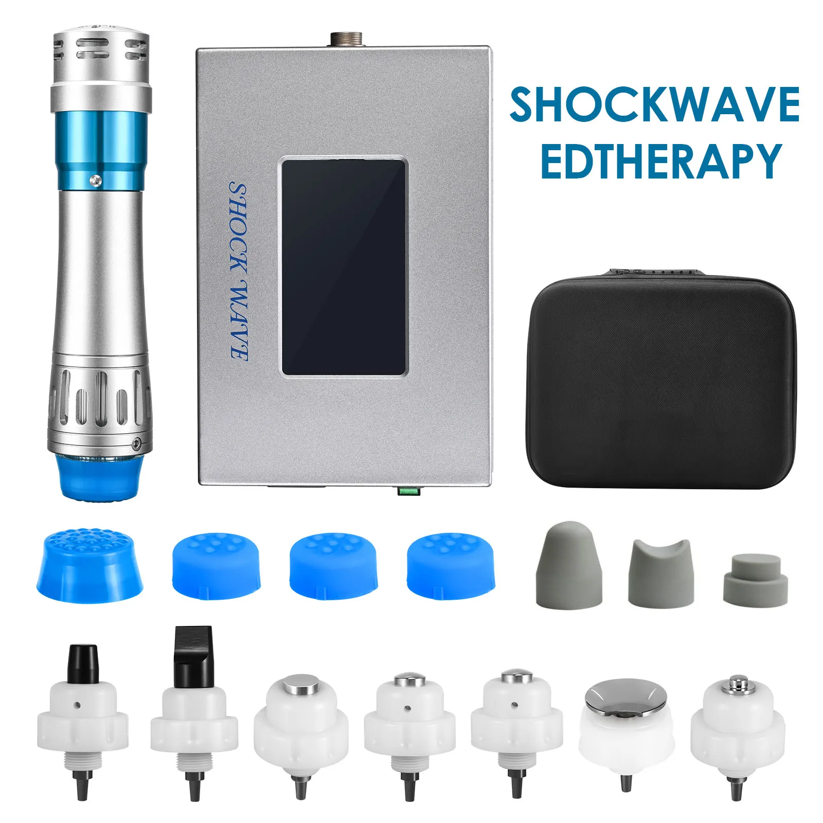 Elektromagnetische extracorporale shockwave-therapiemachine Massager voor verlichting van spierpijn ED-behandeling 7 zachte massagekoppen