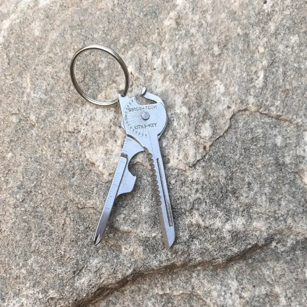 Compact Multifunctional Keychain Tool Gadget with Screwdriver And Bottle Opener Portable Emergency Tool for Everyday Use