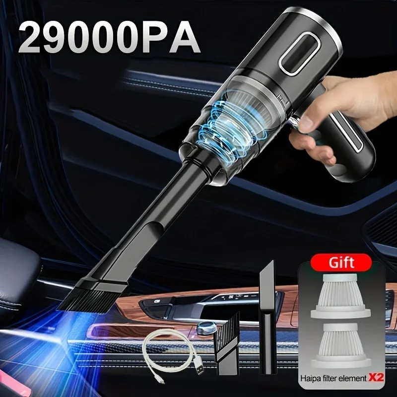 

1PC 29000Pa Mini Wireless Vacuum Cleaner 120W Strong Suction Vacuum Cleaner Handheld Cordless Cleaning Appliances for Car Home