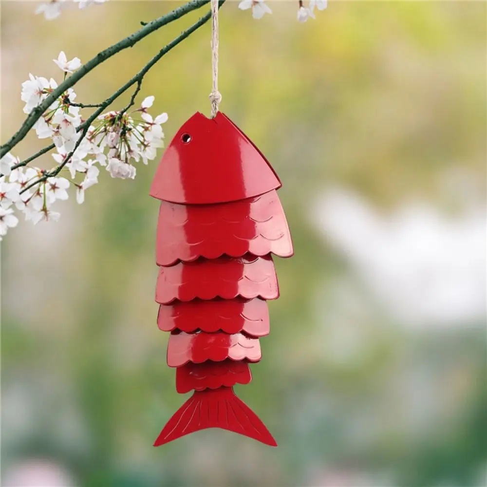 

Fish Tail Sturdy Design Koi Fish Wind Chime Fish Tail Colored Colored Koi Fish Pendant Koi Fish Metal Christmas Gift