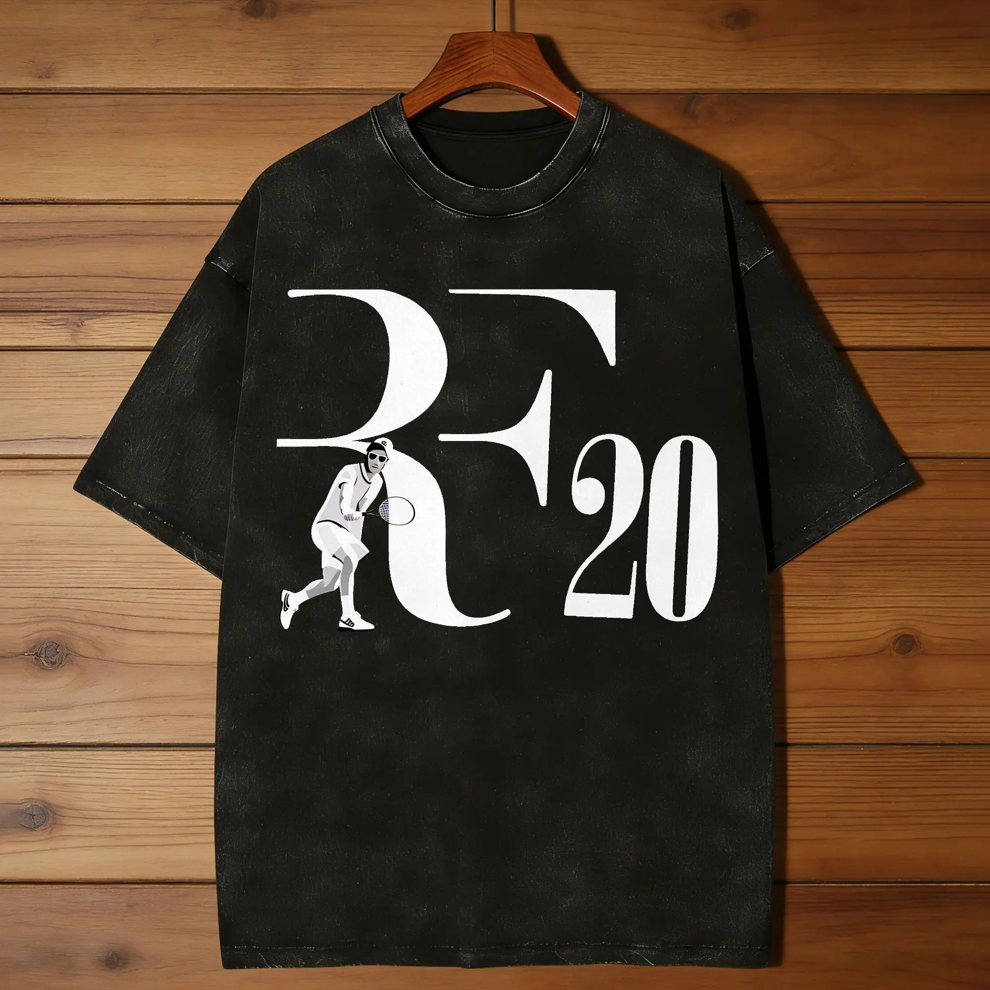 Men Women's T-Shirt RF Roger Federer That Washed T Shirts Trending  Beach Tees Vintage Design Cotton Tops Dropshipping