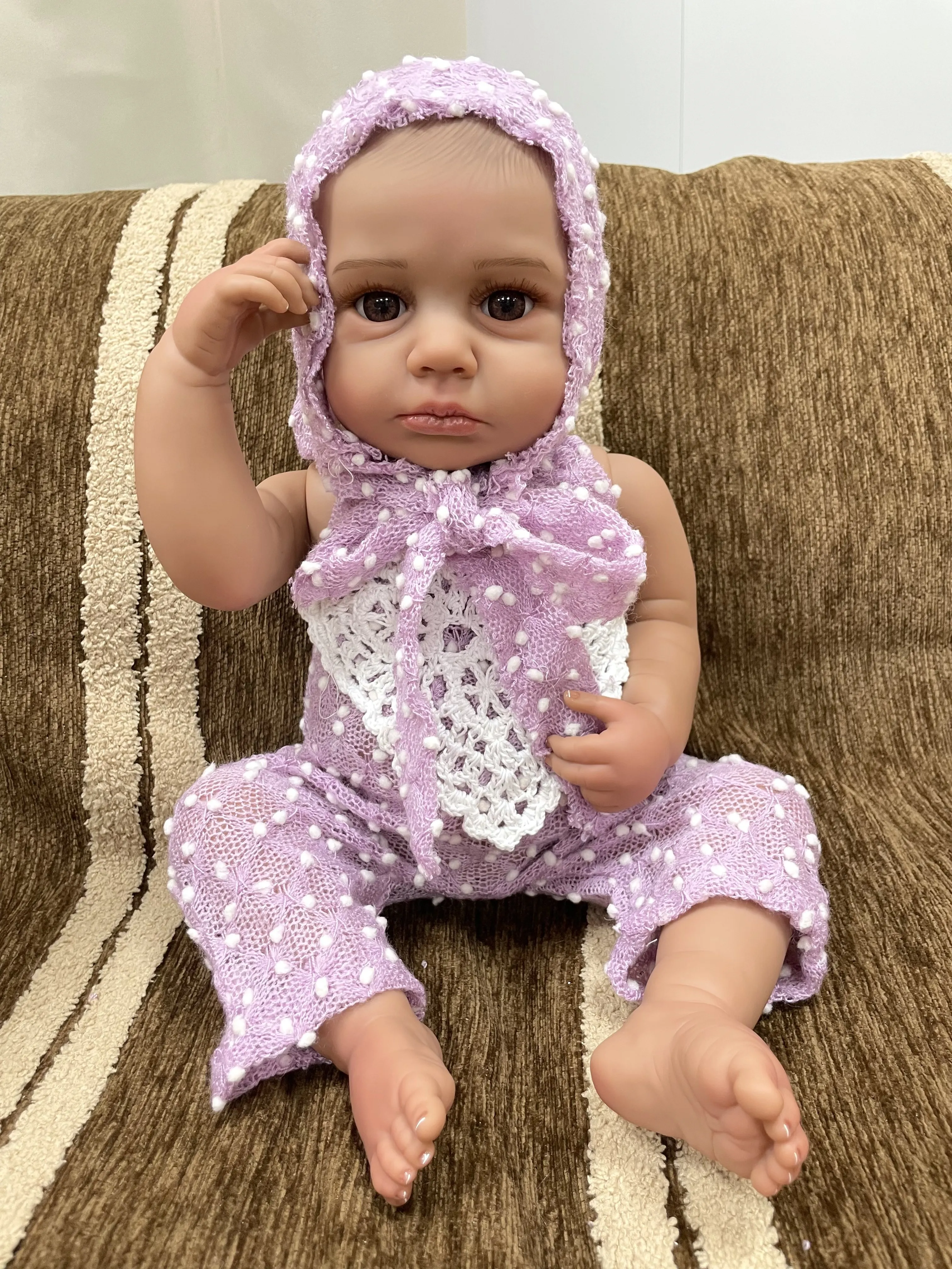 

Cokela 20inch Newborn Baby Accessories Christmas Kids Toy Toddler Full Body Reborn Realistic Soft Silicone Lifelike Reborn Dolls