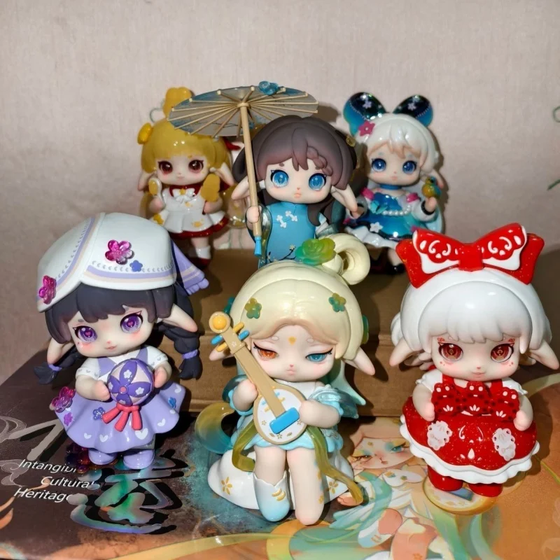 

Kawaii Ruby в китайском стиле, нематериальное культурное наследие, слепая коробка, игрушки, настольные украшения, модный праздничный подарок для коллекционеров