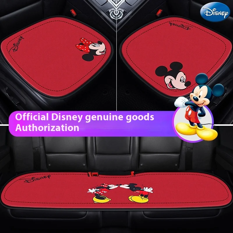 Cute Disney Mickey Minnie Car Interior Seat Cushion All-season Anti-slip Car Accessories Ladies Seat Cover Car Cushion Gift