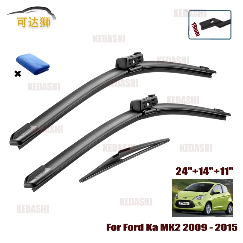 

Front Rear Wiper Blades For Ford Ka MK2 2009 - 2015 Windshield Brush Cutter Windscreen Car Accessories 2010 2011 2012 2013 2014