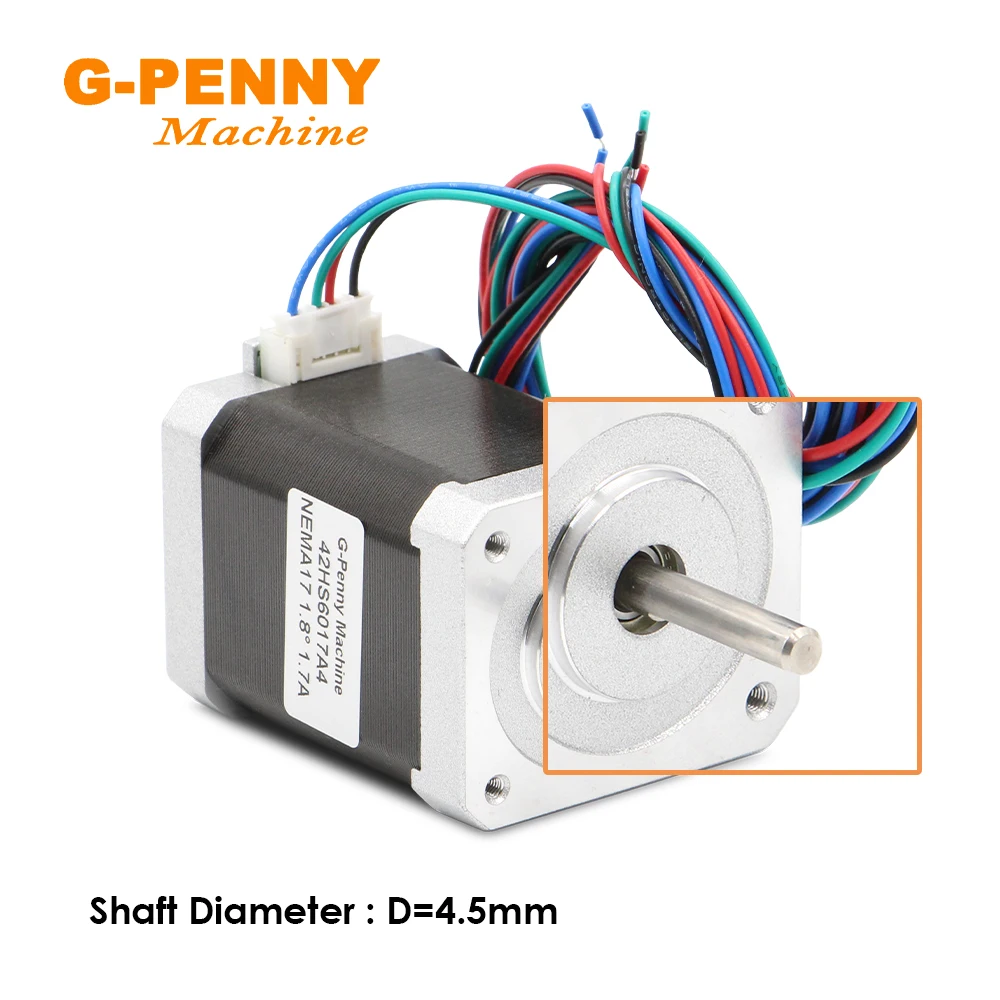 Nema17 42HS6017A4 Động Cơ Bước 1.7A 0.73N. M. 104OZ-IN 1.8 Độ 4 Đầu Cho 3d Máy In Cnc