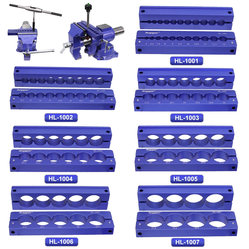 HEPPE Schraubstock-Einsatzklemmen, universelle Schraubstockbacken, Arbeitstisch, multifunktionales Werkzeug, Fahrradpedal, Gabelsattel, Sattelstützen-Reparaturwerkzeug, 5–34,9 mm. – Detail 14
