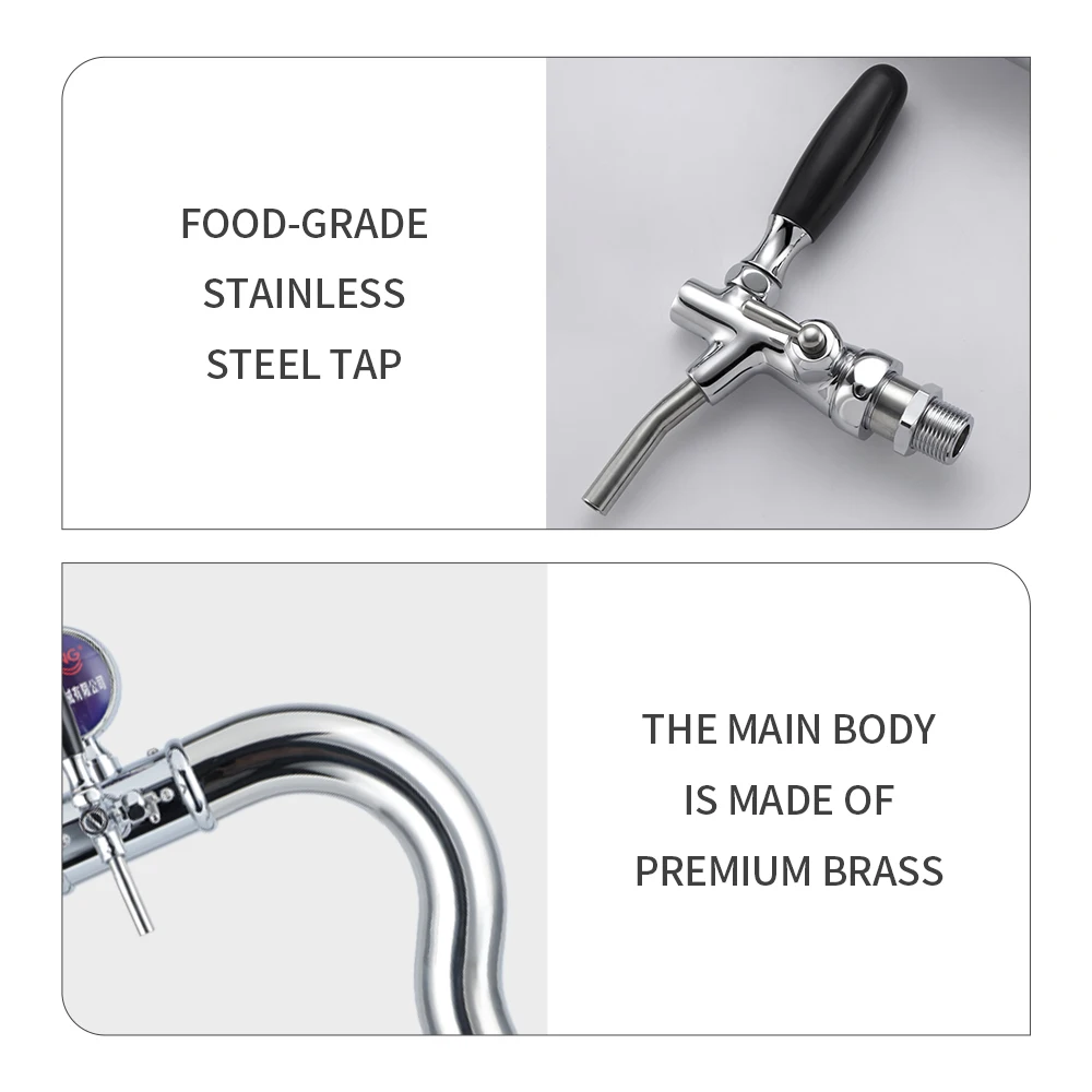 موزع بيرة ثنائي الاتجاه من الفولاذ المقاوم للصدأ، موزع مشروبات تجاري عالي الجودة