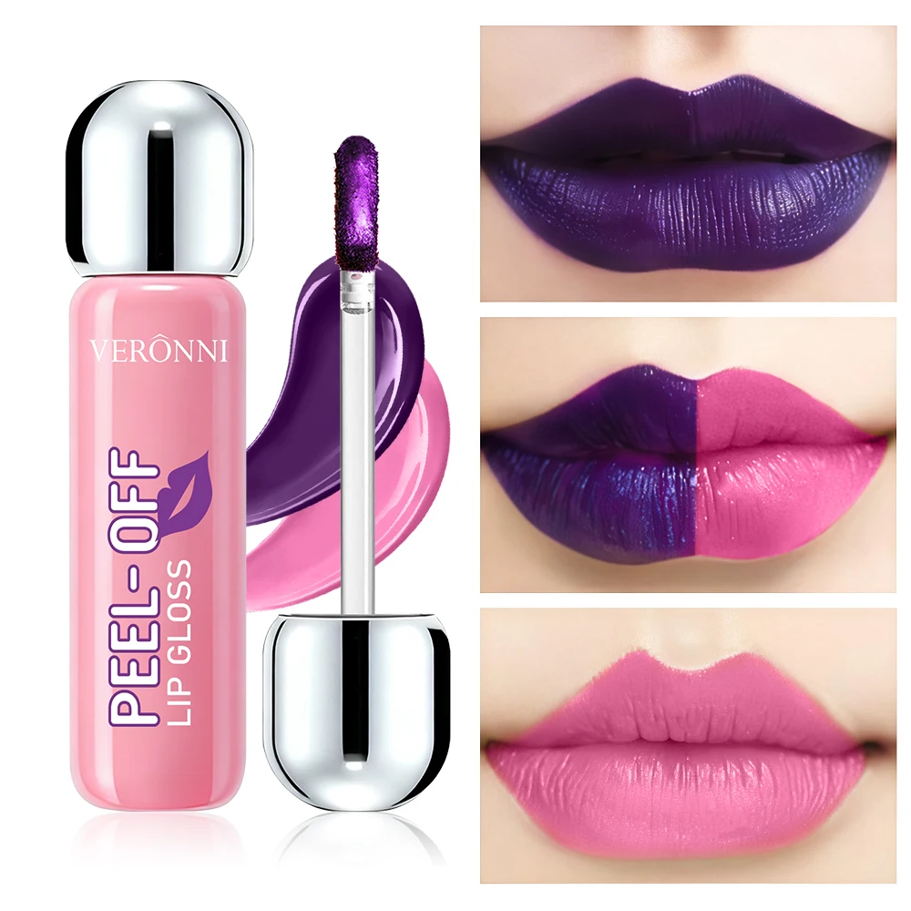 Peel Off Matte Lip Gloss Long Lasting Liquid Lipstick Velvet Matte Finish Highly Pigmented Smudge Proof Korean Lip Tint Women