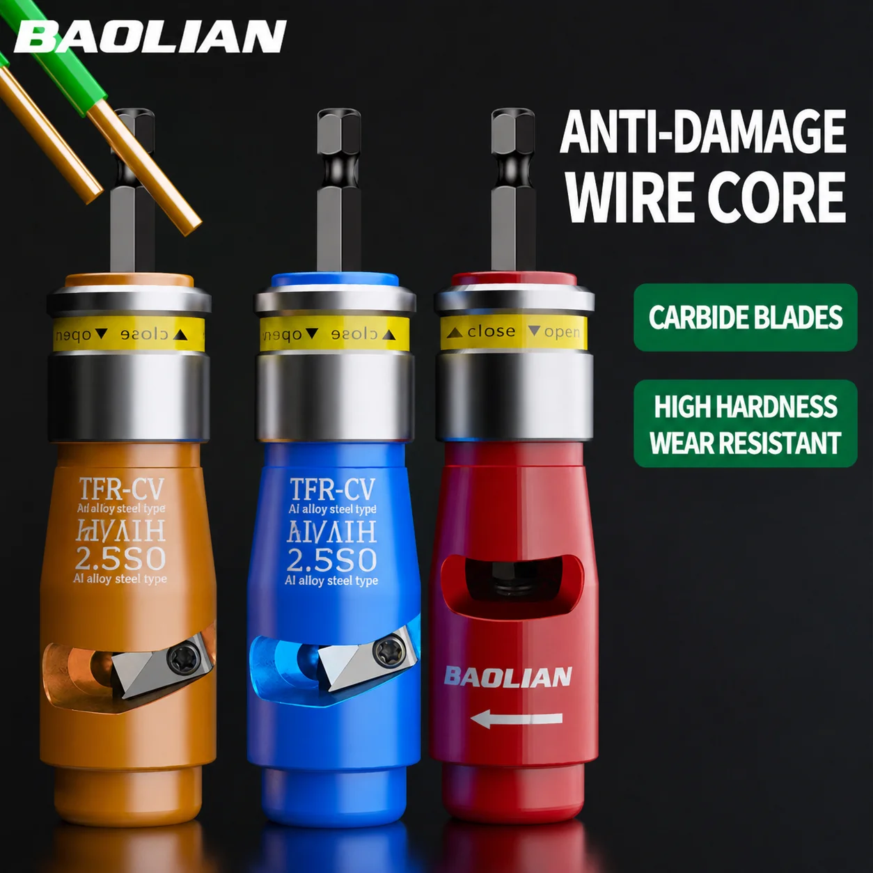 Automatic Wire Stripper Tool 2.5 4 6mm² Electrical Cable Stripping Pliers Electrician Hand Tool for Wire Repair