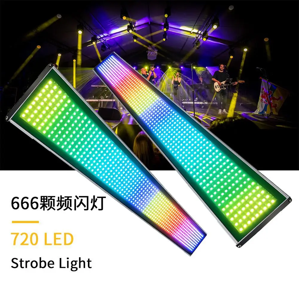 666 RGB strobe lights wedding banquet bar live stream ambient lights full color dyeing flash lights