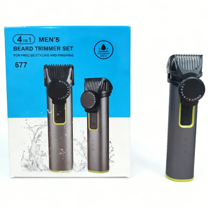 

Электрический беспроводной мужской набор для красоты тела с водонепроницаемым триммером для бороды и волос IPX5 — машинка для стрижки волос 4-в-1