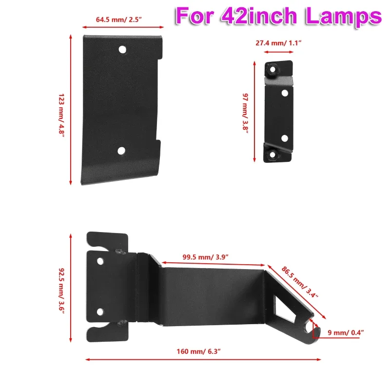 Soporte de montaje de luz de trabajo LED coche para Ford Bronco 2021 +, sin luz LED, 1 par