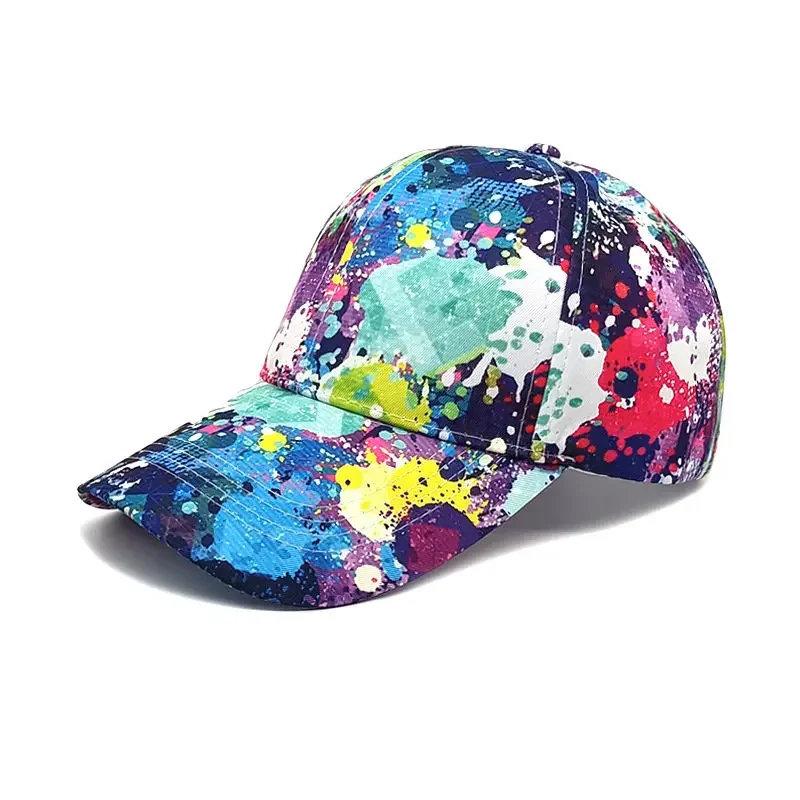 LDSLYJR Four Seasons Polyester Graffiti Print Casquette Baseball Cap Adjustable Outdoor Snapback Hats for Men and Women 238