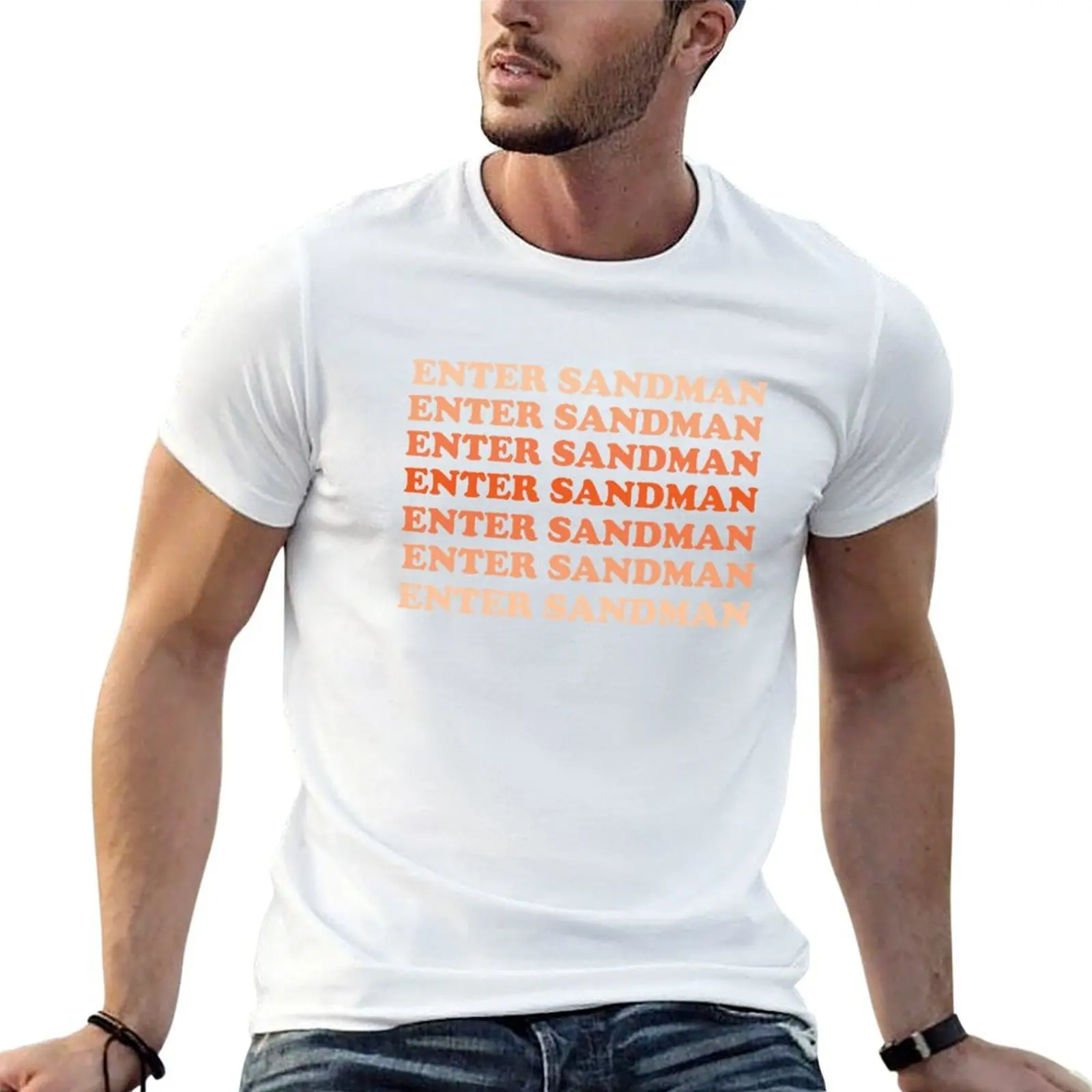 

Enter Sandman Ombre T-Shirt t shirt custom print cotton tshirt 100% man t shirts for men T-shirt