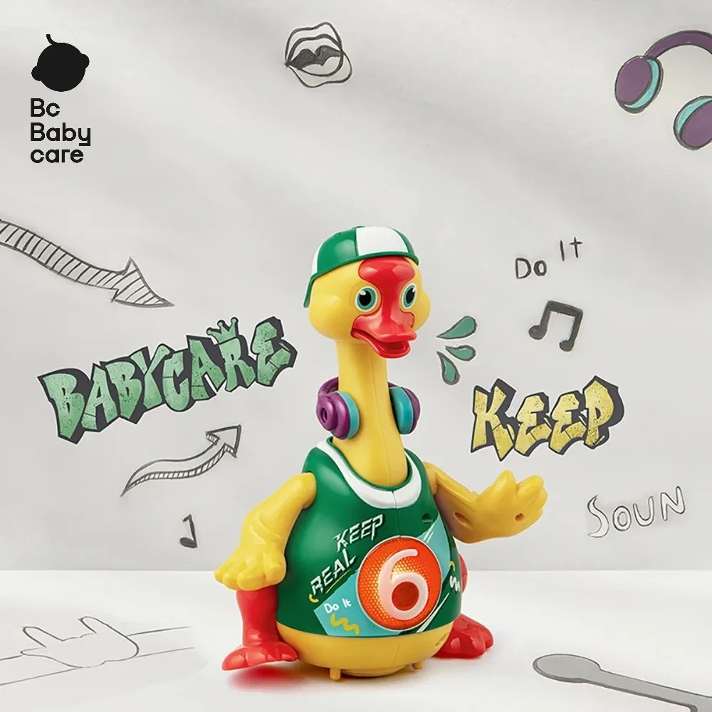 BC Babycare Baby Dance&Sing Duck Intelligent Talking Movable Hip Hop Swing Goose Toys Rattles Educational Music Electronic Toy