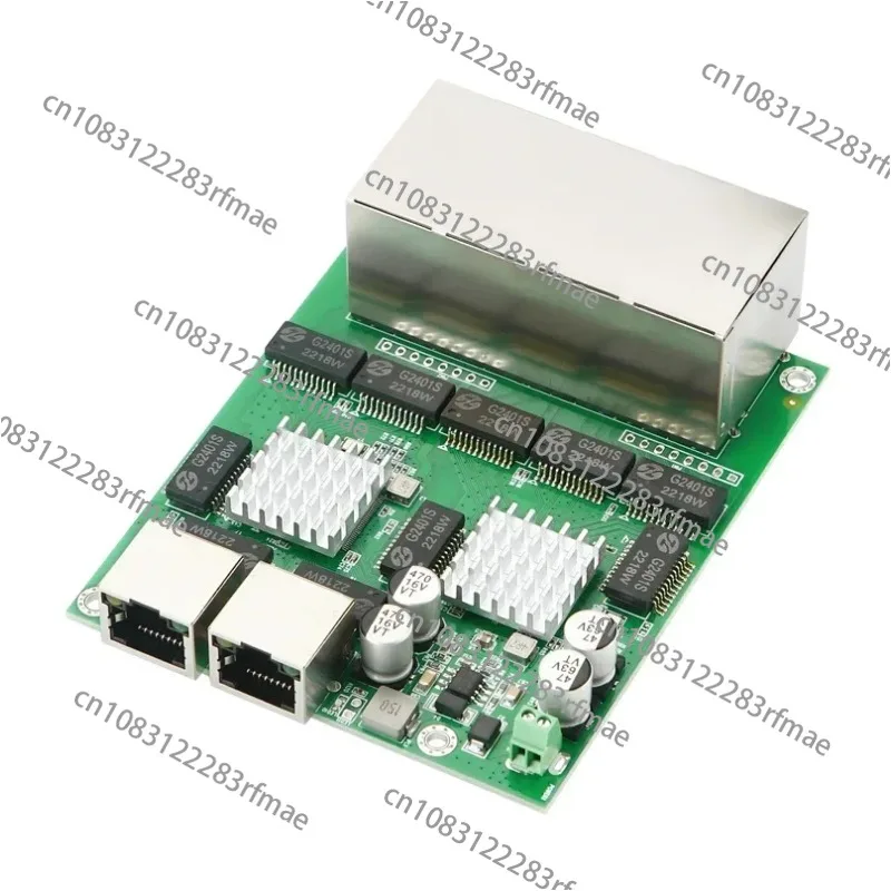 10 Port Full Gigabit Switch Module, Industrial Grade Built-in Network Communication Network Port Expansion Board, 8-way POE