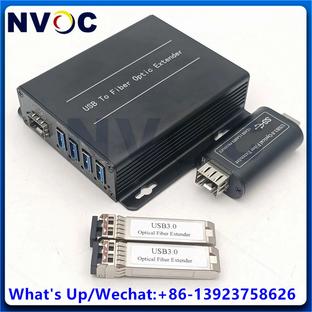 

4Ports USB 3.0 2.0 1.1 Over Fiber Optic Extender to 250M on 2Core Multi-Mode Fiber with 2LC MM 850nm 10Gbps SFP Transceiver