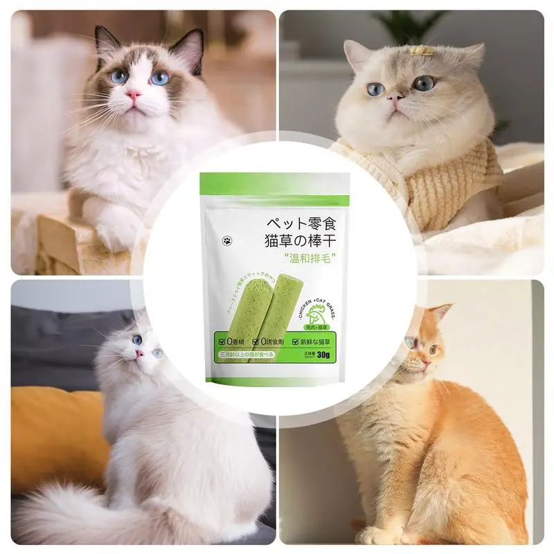 Cat Grass Teething Stick Natural Grass Molar Rod Catnip Toys For Cat Indoor Cat Grass Chew Sticks Kitten Grass Teething Stick