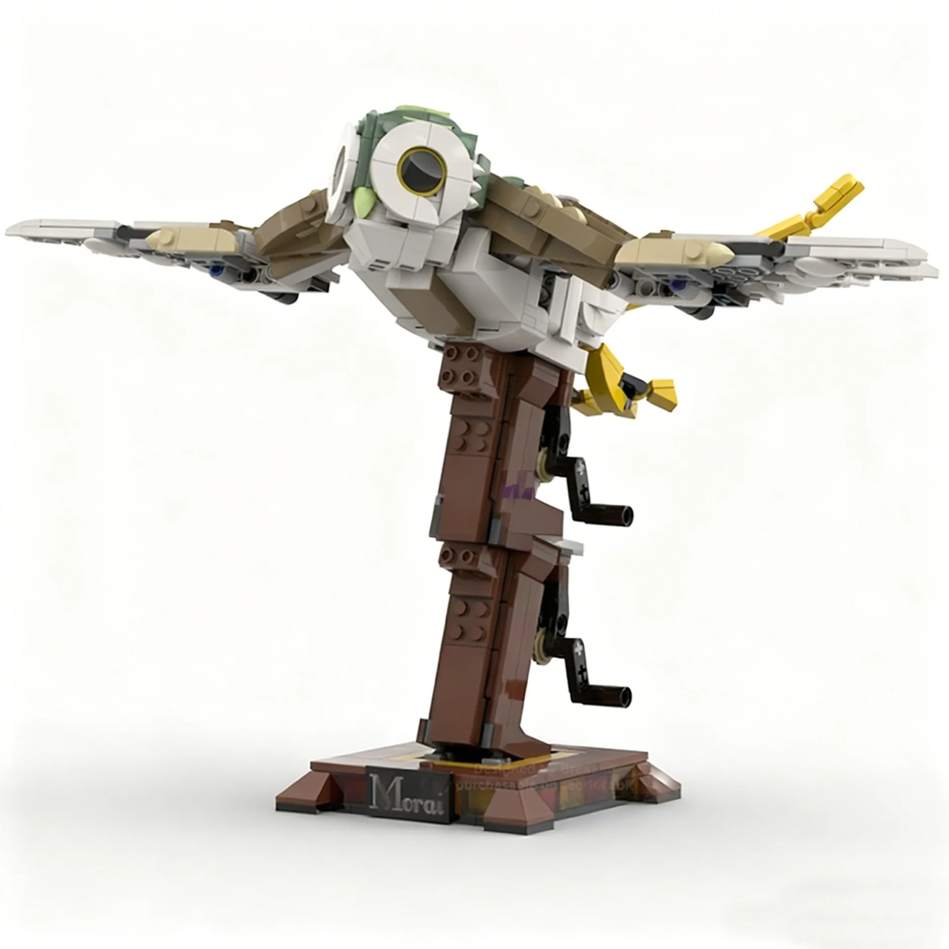 Modello di gufo Blocchi di costruzione Creatività Giocattolo educativo assemblato Serie di animali Nighthawk Ornamento da collezione Regalo di compleanno per bambini