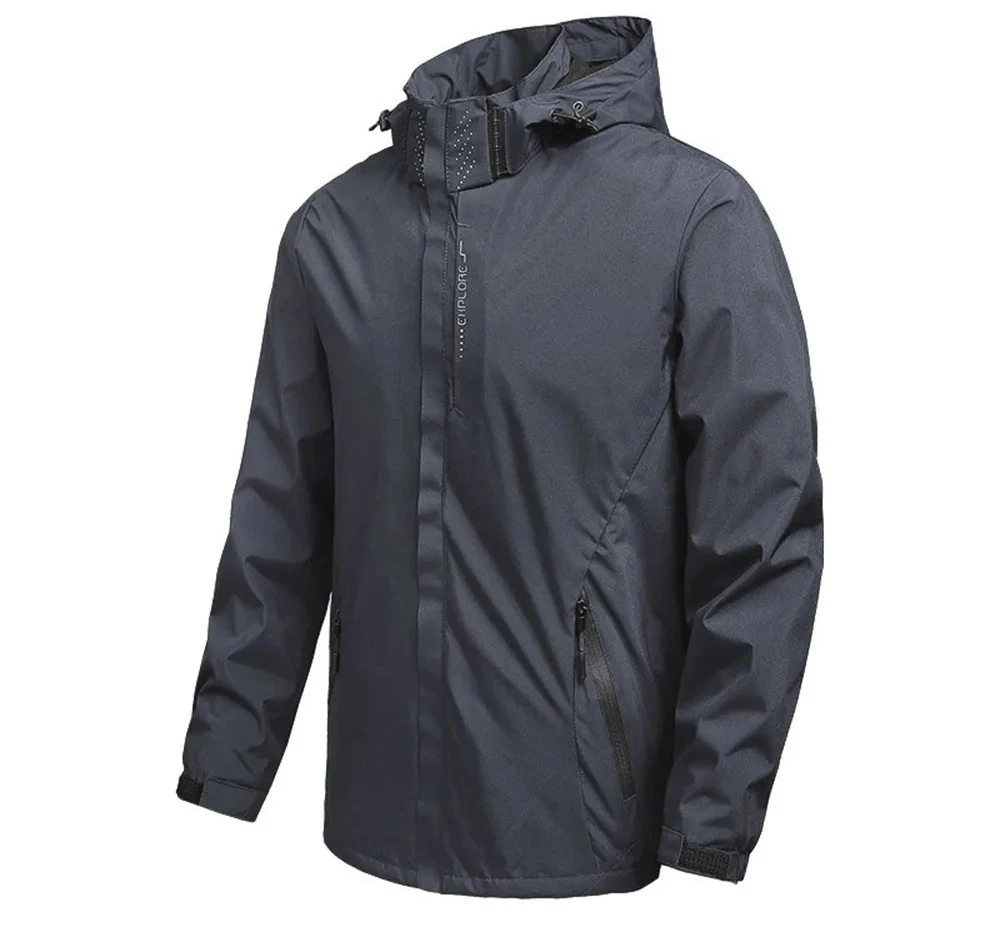 

Мужской уличный плащ с капюшоном, водонепроницаемая куртка от дождя, легкая верхняя походная ветрозащитная куртка, уличные куртки для скалолазания