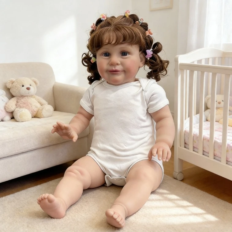 دمية زوي الواقعية بطول 26 بوصة مع بشرة ثلاثية الأبعاد وعروق مرئية، دمية فنية ناعمة الملمس قابلة للتجميع