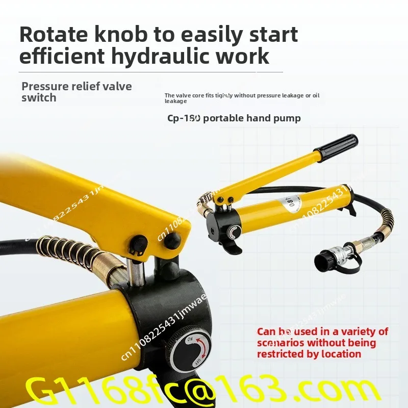 Manual Hydraulic Pump CP180 Portable Small High Pressure Pump Oil Pressure Pump with Meter Booster