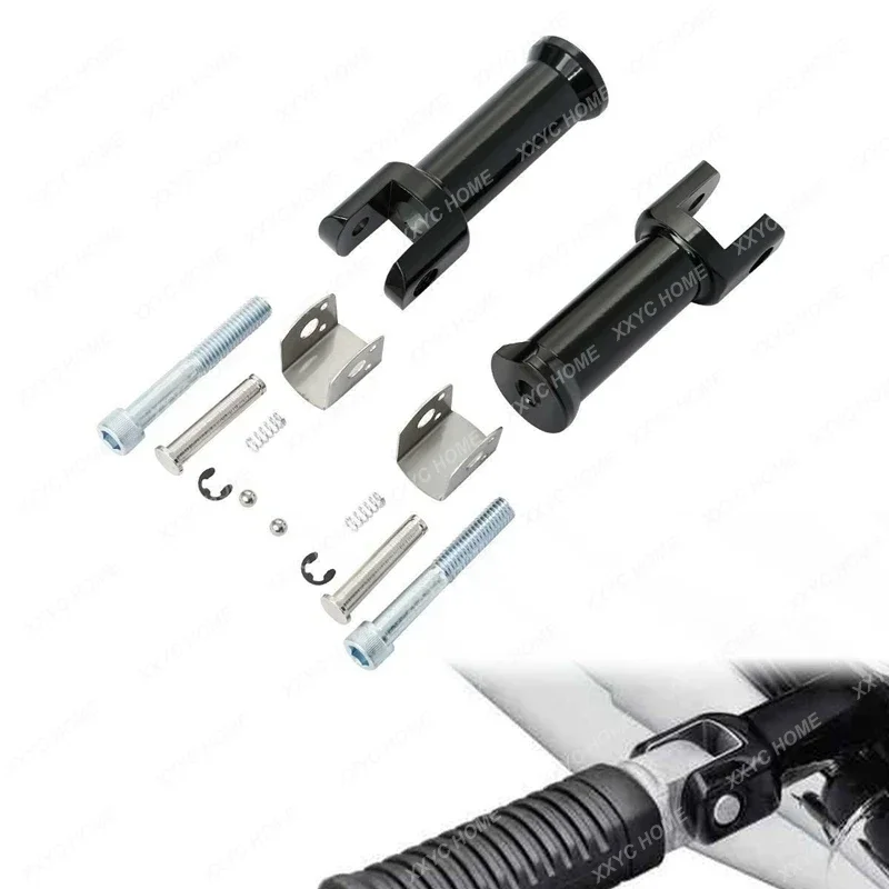 

Motorcycle Passenger Footpeg Support Kit Foot Peg Mounts Clevis Fit For Harley Davidson Softail 2018-2023 (Gloss Black)