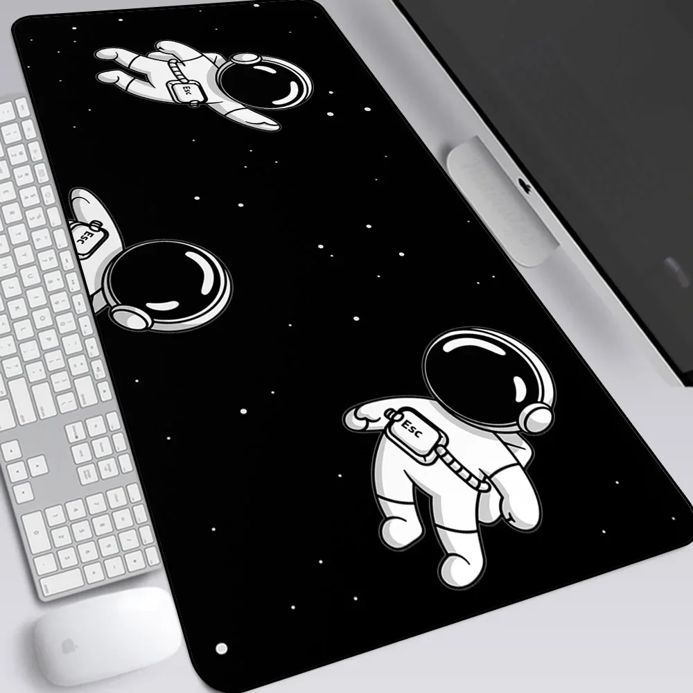 

Mousepad Astronauta Space Desk Mat Extended Gamer Pc Table Mats Large Gaming Desktop Accessories Cute Computer Carpet Mouse Pads