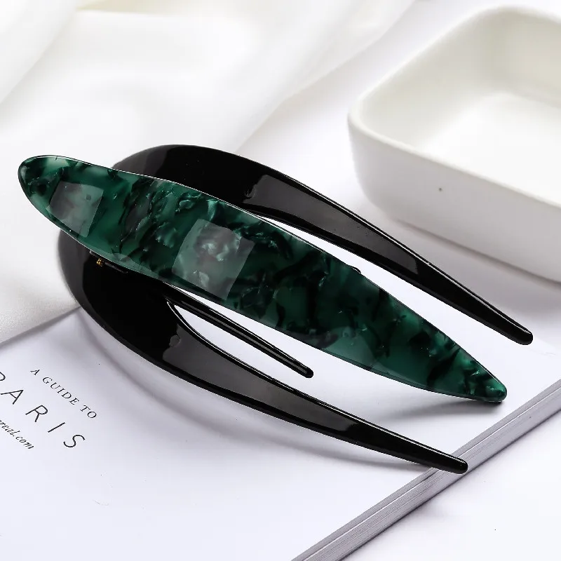 12cm Long Large Acetate Hair Clip Rolled up High Quality Purple Green Hair Accessories Headwear for Girls Gift