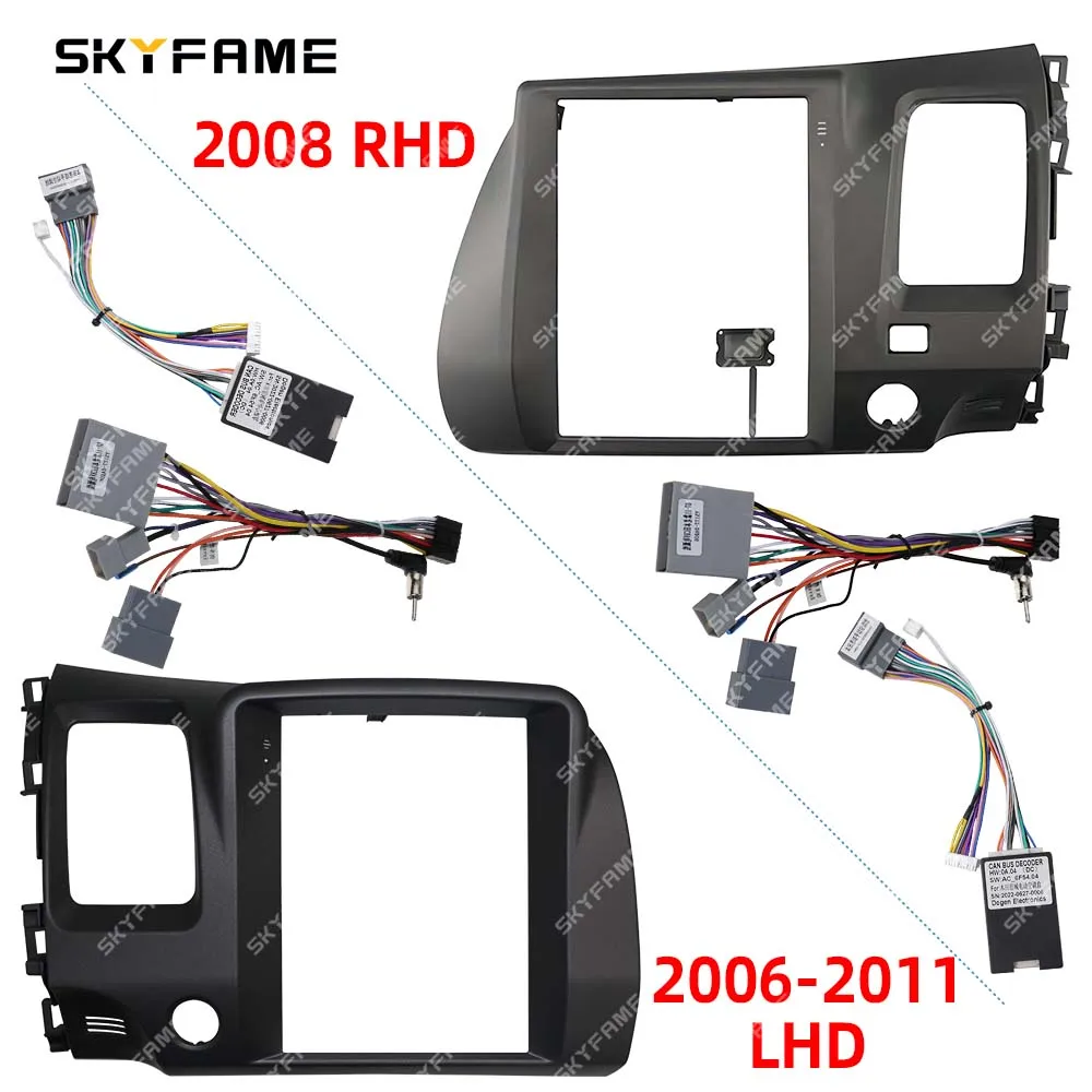 SKYFAME автомобильная рамка, адаптер для фасции, 9,7 дюйма, Tesla Style Android, комплект панели для приборной панели для Honda Civic