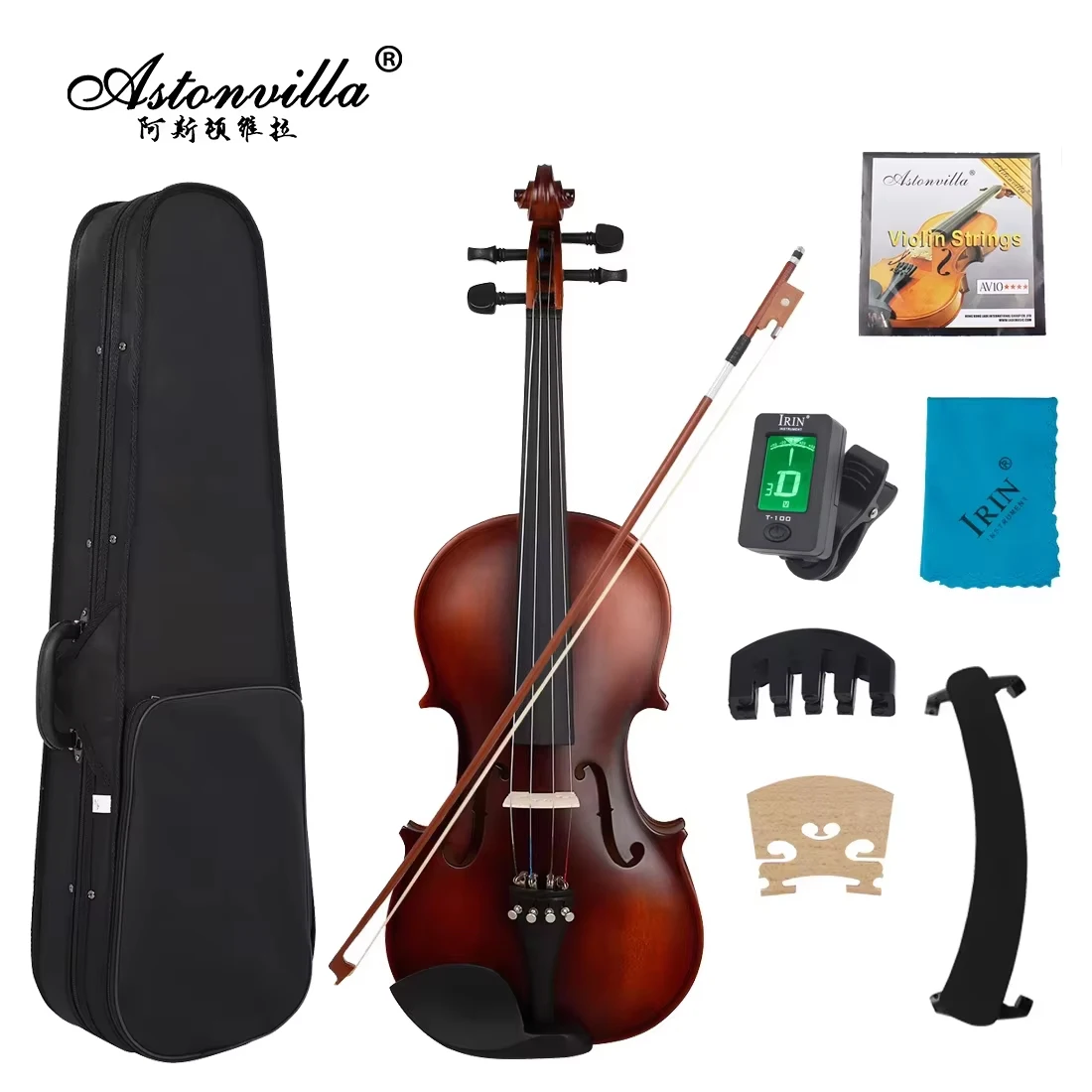 4/4 Basswood Violin Set with Case - SLADE AV-590