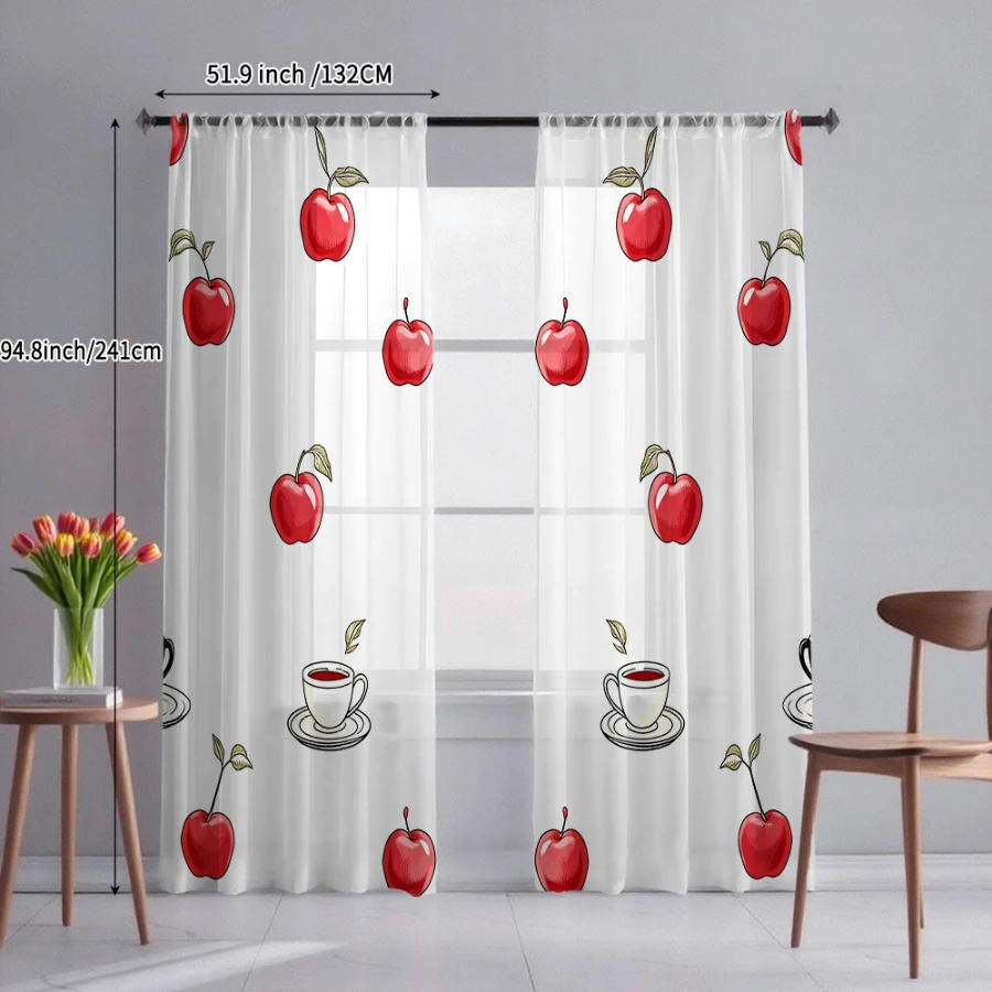 2PCS Cortina Transparente com - Home Office Minimalist avaliação e preço