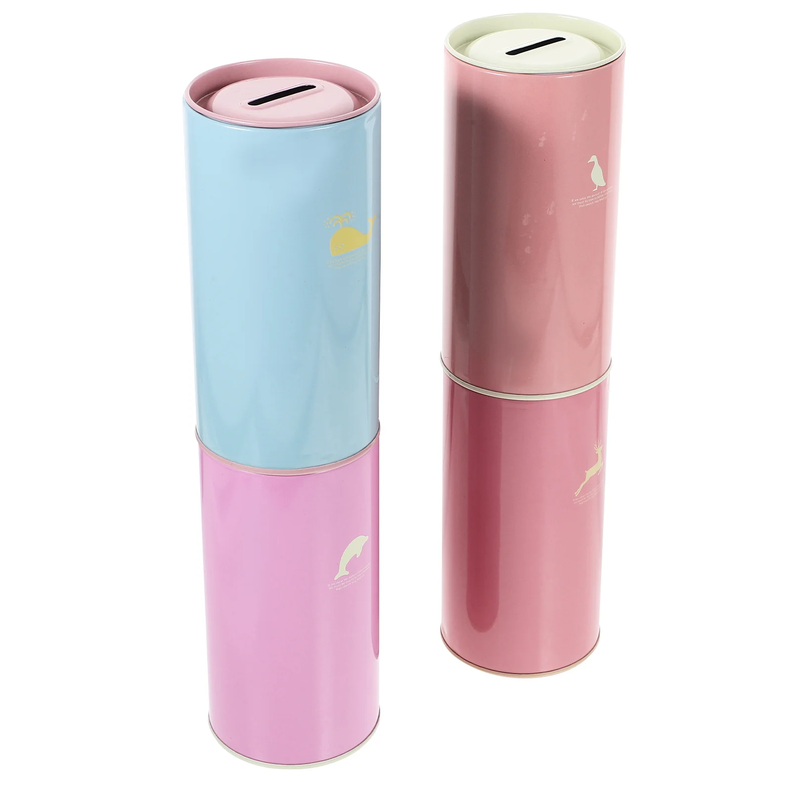 4 قطعة نمط الكرتون حصالة على شكل حيوان صفيح توفير وعاء صندوق معدني للعملات المعدنية يحفز توفير للأطفال البالغين حصالة على شكل حيوان