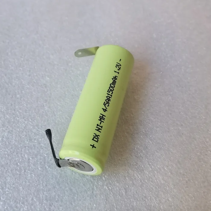 1.2V 4/5AA Ni-MH rechargeable battery 1500mah 4/5 AA nimh 14430 cell with soldering tabs for electric toothbrush shaver