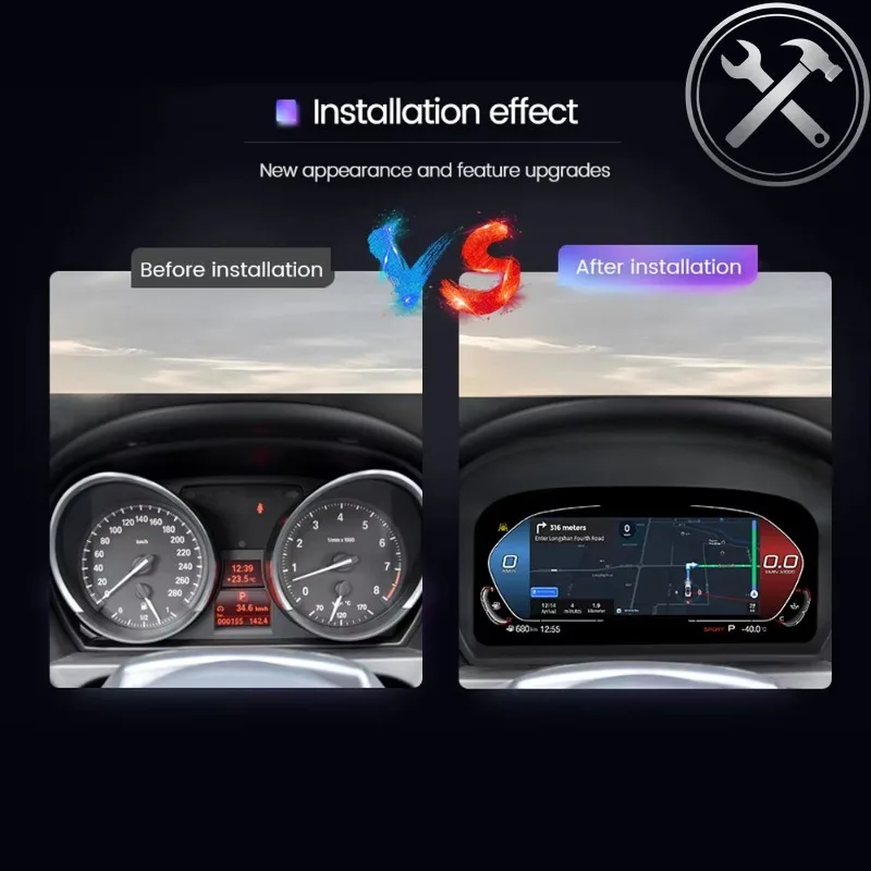 

MEKEDE 12.3 Inch LINUX System Wireless Car‑play LCD Dashboard Speedometer Digital Cluster Auto Parts for Z4 E89 2009-2016