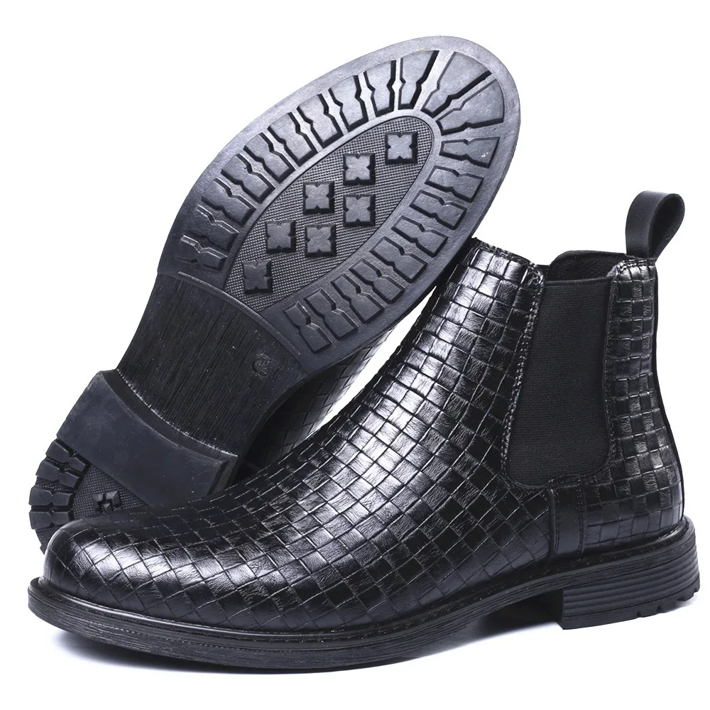 dr chelsea boot man black brown ankle boots for man luxury designer platform men stylish boots botines para hombre stivali uomo