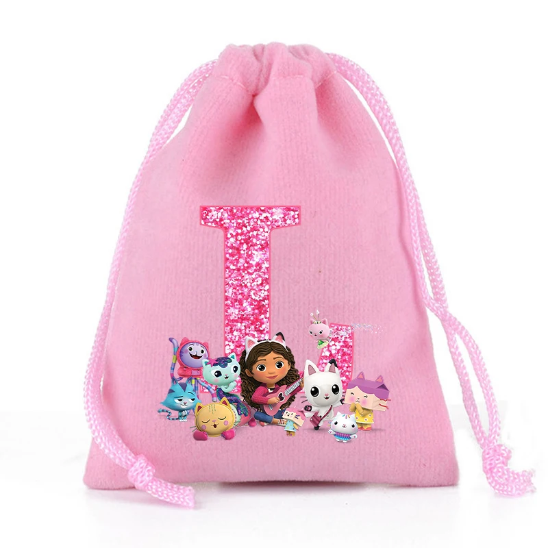 New Gabby Dollhouses Drawstring Bags Cartoon Letters Printed Storage Bags Boys Girls Tote Bag Children Handbag Birthday Gifts