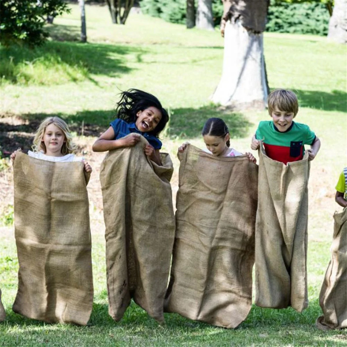 40x60CM Potato Sack Game Bag Burlap Bag Outdoor Lawn Game Kids Adults Bbq Family Party Burlap Bag