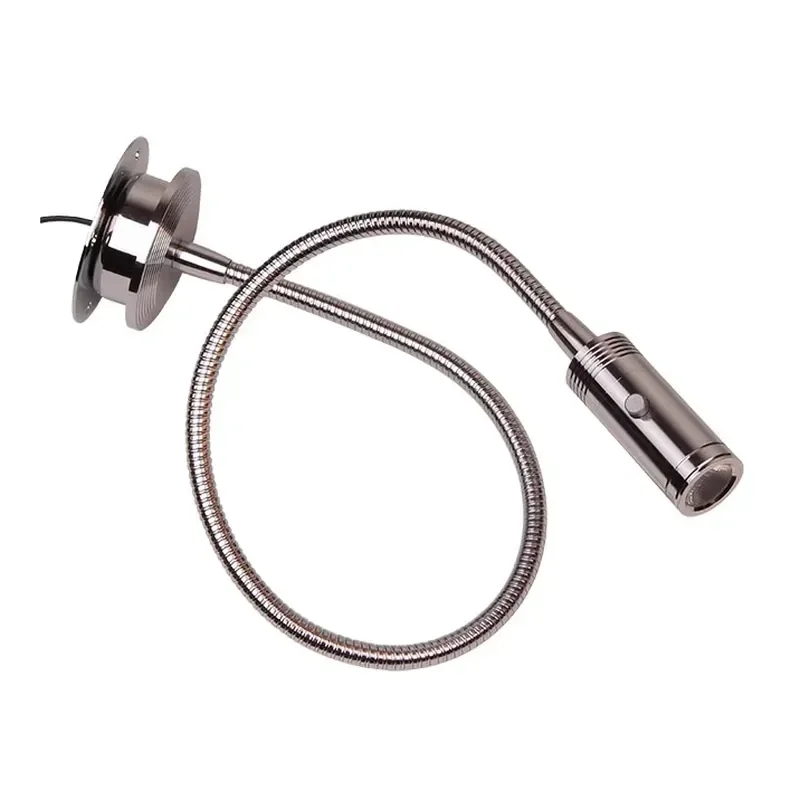 Hot Sell Metal Flexible Arm Adjustable Bedside Reading Lamps Gooseneck Reading Light Bed Above 12v Reading Light