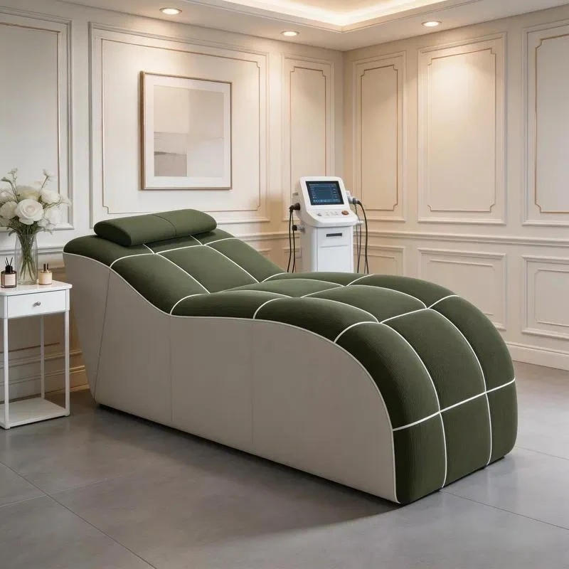 Foldable Electric Massage Bed Wooden Frame Adjustable Spa Table Professional Beauty Salon Eyelash Extension Furniture