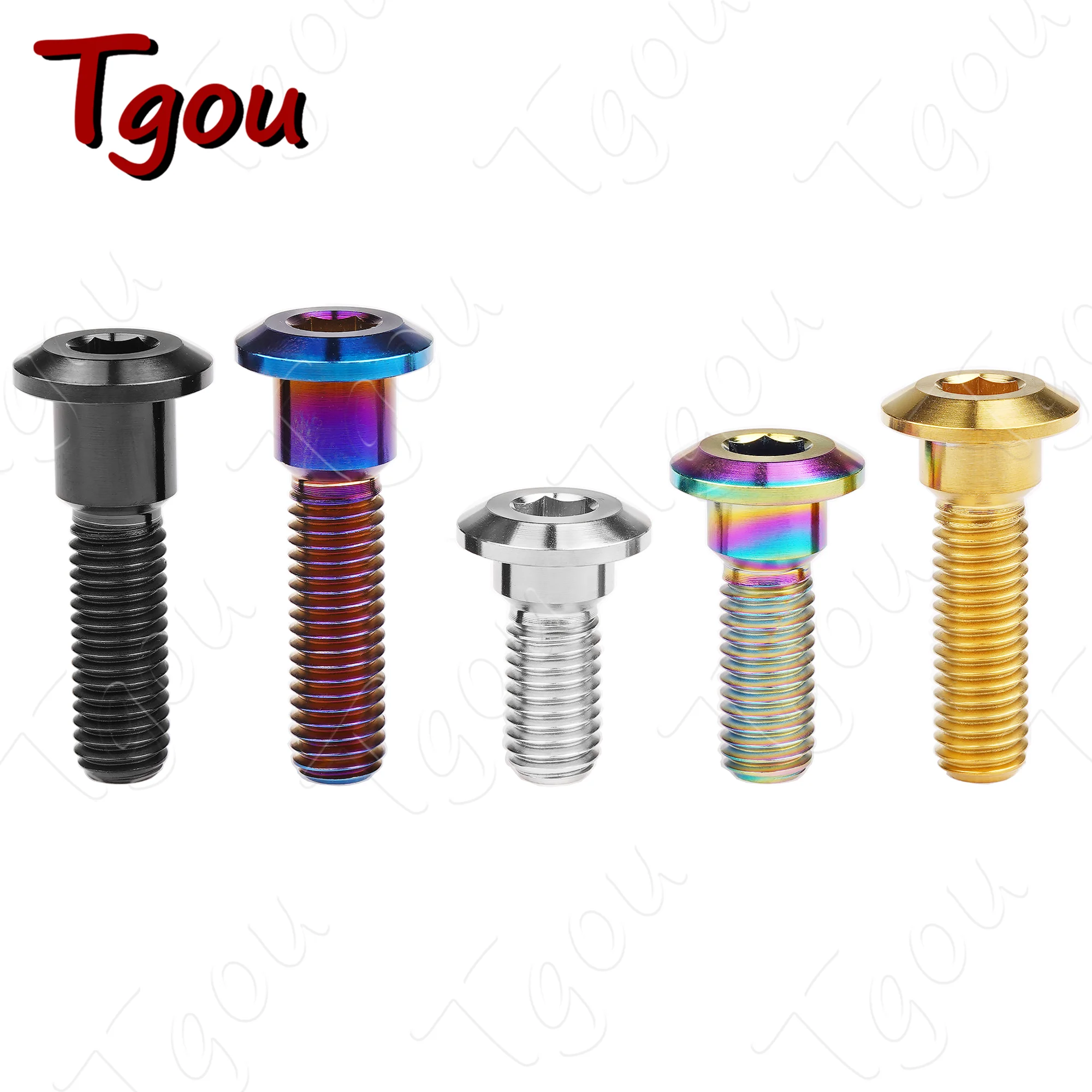 Titanium Bolt Motor Bike Rear Brake Rotor Screw, Motor Bike Acessório, M8x20, 22, 25, 30, 33, 35, 40mm