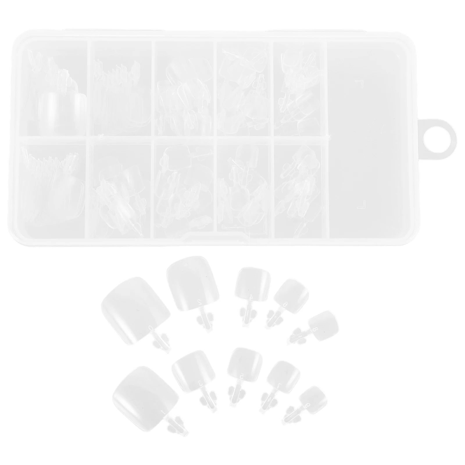 

100 Pcs Extensions Full Coverage Artificial Clear Plastic Artificial Nail Tips Clear Tips for Nail Forms Daily Parties Gel