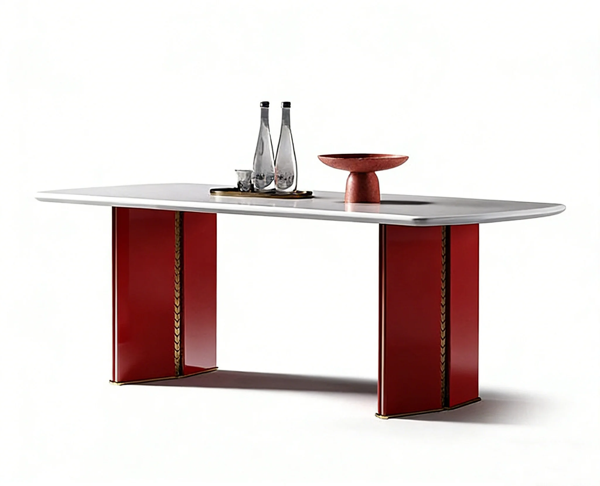#Italian Minimalist Designer Marble Dining Table Luxury  Custom Modern Light Luxury Long Table for Luxury Villa