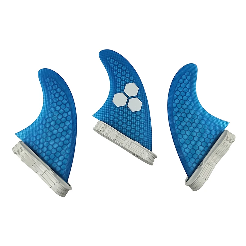 UPSURF FCS 2 Fin G7 Size Blue Color Surfboard Fin Honeycomb Fiberglass 3pcs per set Quilahs Surf Fin Sup Accessories