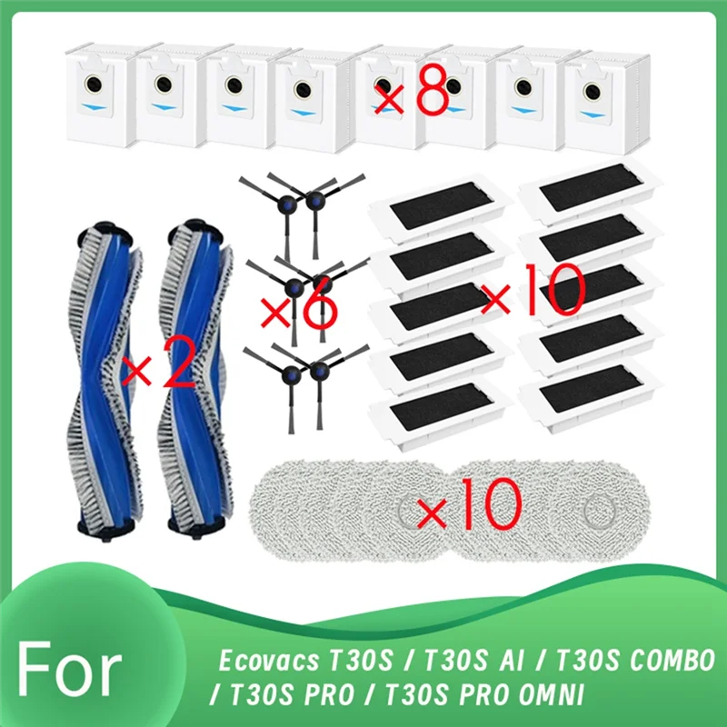 ABRG-36 peças para ecovacs t30s/t30s ai/t30s combo/t30s pro/t30s pro omni robô aspirador de pó peças de reposição