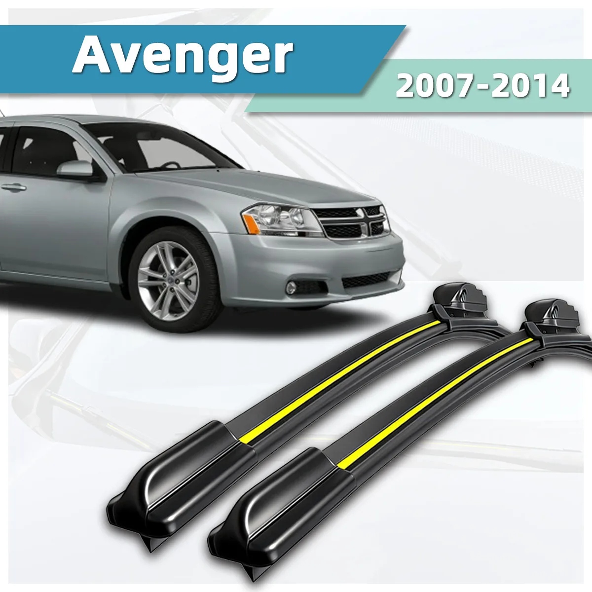 

Suitable For Dodge Avenger (2007-2014) Car Wipers Natural Rubber Silent Stable Durable Front Windshield Dual Directional Wipers
