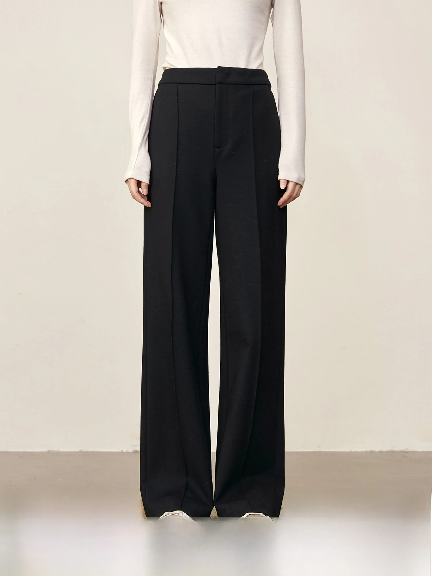 

Женские брюки U-Quali из шерсти Lenzing прямого кроя, повседневные брюки для офиса с эластичным поясом